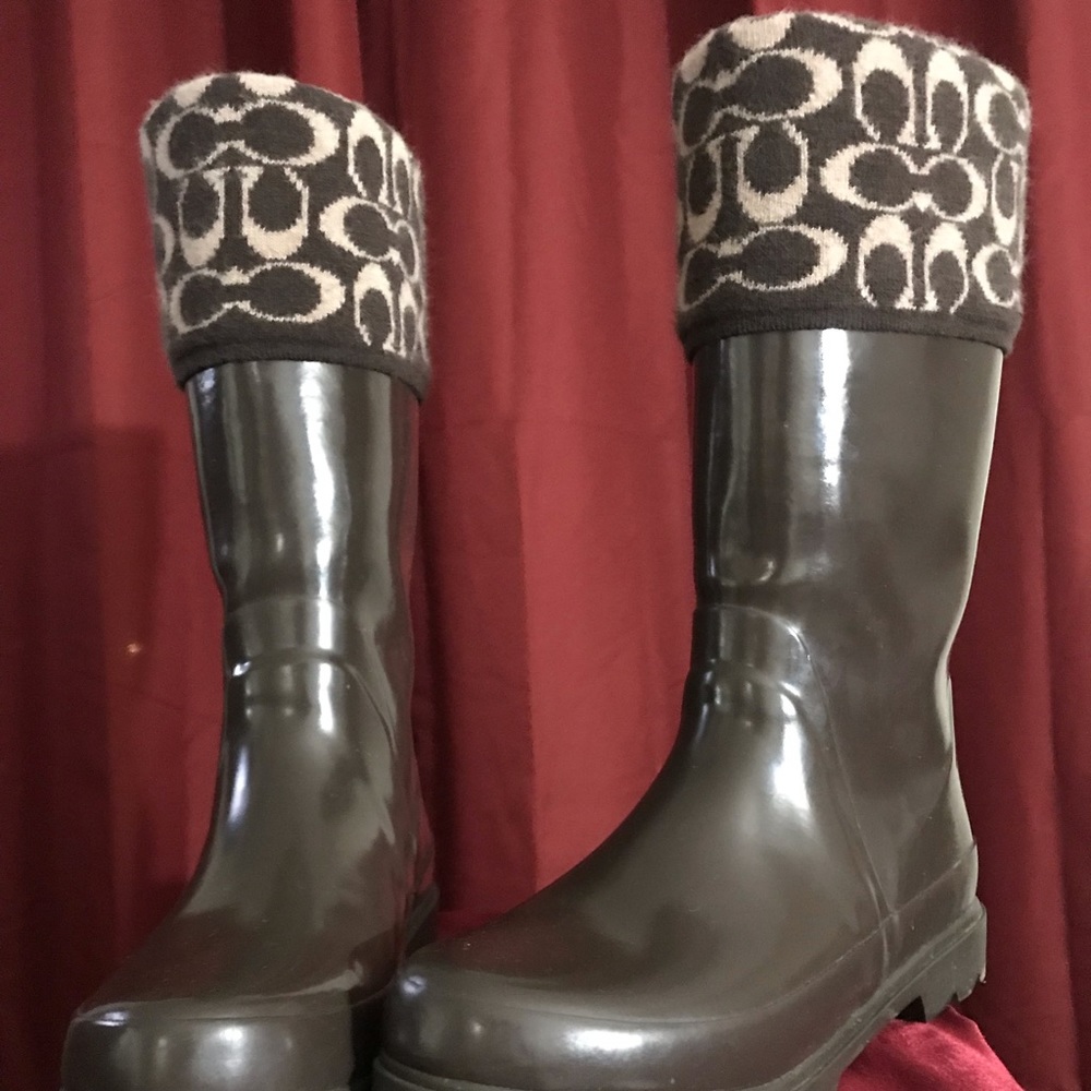 Coach rain boots